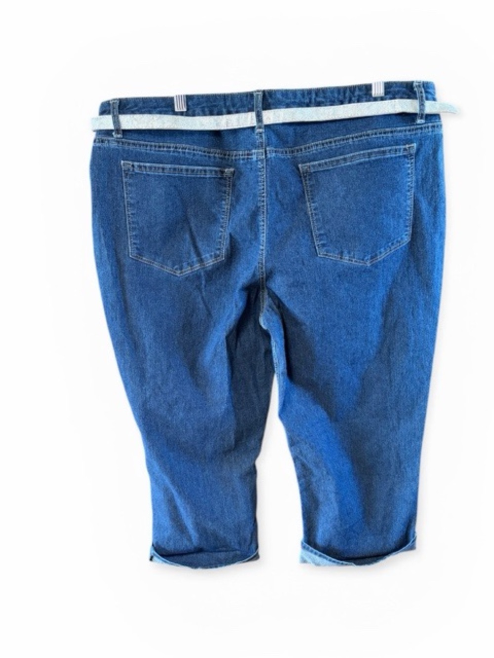 Lee By Riders Midrise Capri Jeans With Belt NWT - Picture 2 of 4